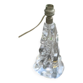 Large crystal lamp base, vintage transparent glass 1960/70, design