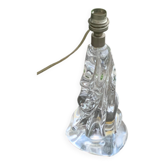 Large crystal lamp base, vintage transparent glass 1960/70, design