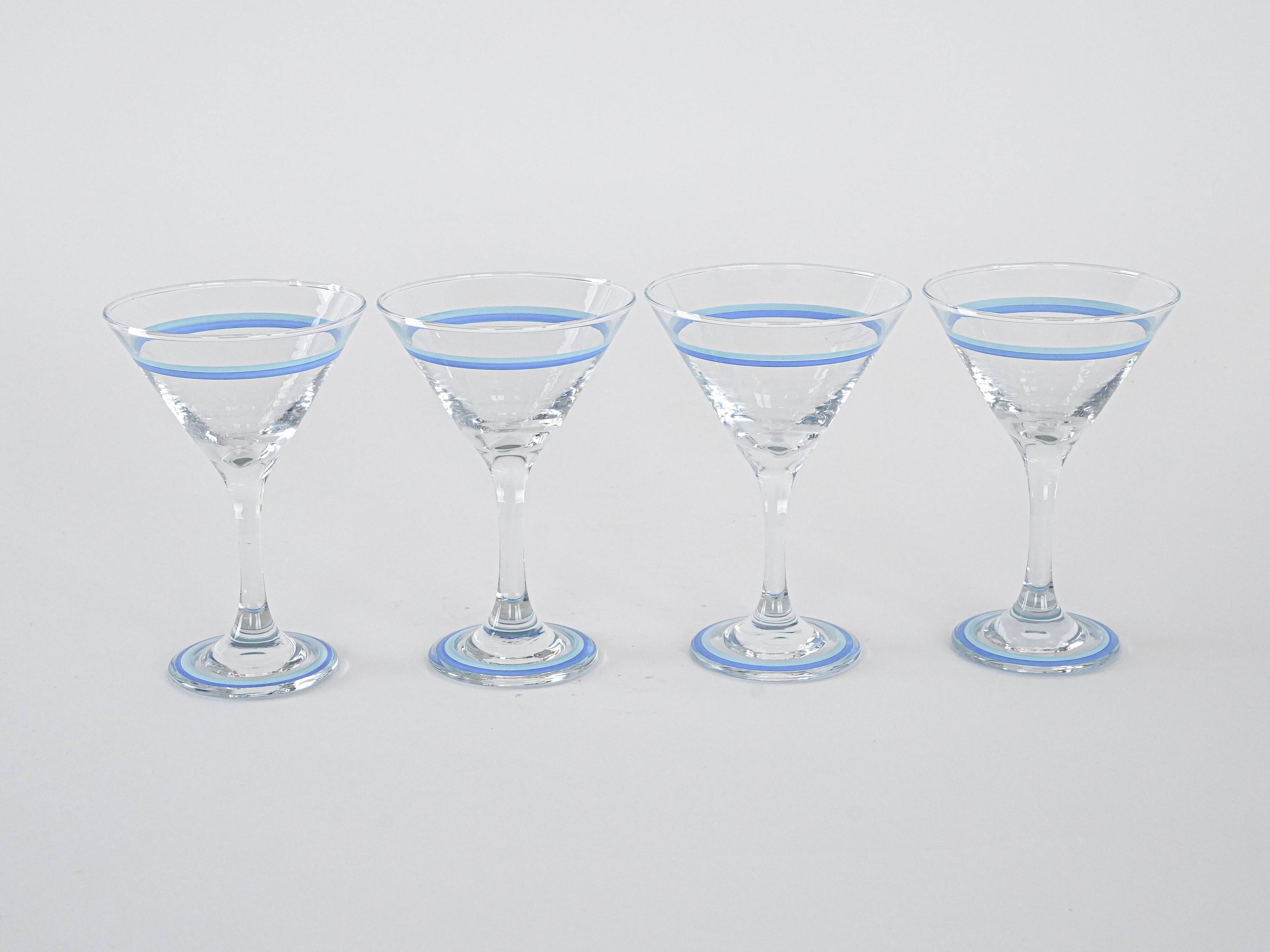Set of martini glasses, Danish design, 1970s, manufactured in Denmark
