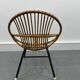 Chaise en Rotin et Métal de Rohé Noordwolde, Pays-Bas, 1950s