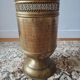 Vintage brass umbrella stand – lion head handles