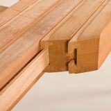 Henning Kjaernulf attributed extra large teak table with 4 inner leaves for Soro, Denmark 1960s