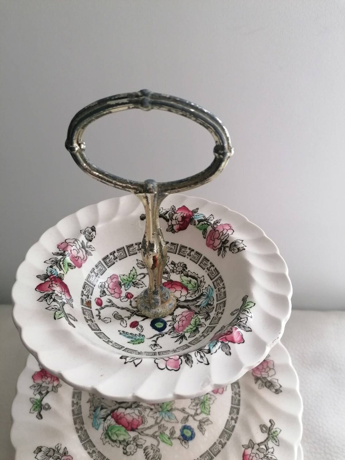 Antique cake stand Fine Staffordshire ware