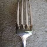 12 Art Deco silver metal bistro forks