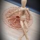 Cake dish on pink foot