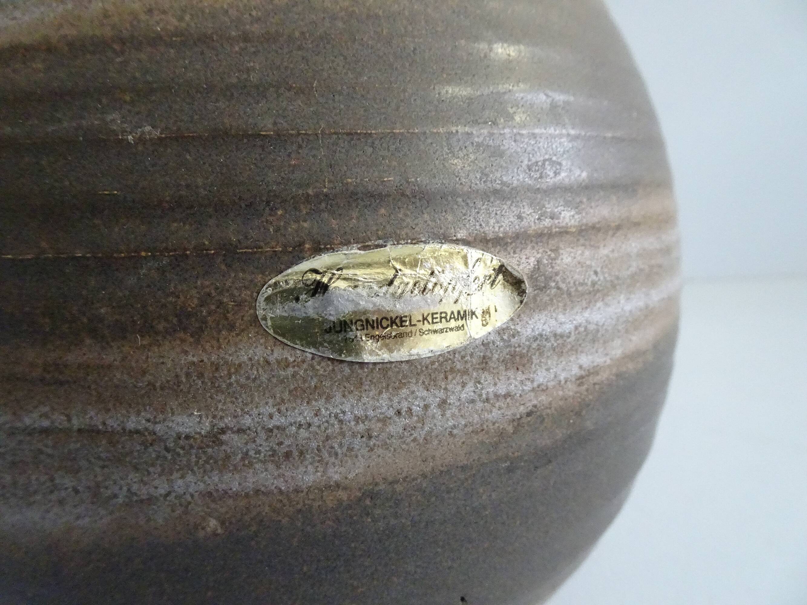 Jungnickel vase, Mid Century Studio Keramik, bulbous flower vase, ball vase
