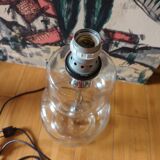 Pied de lampe à poser vintage 70 en verre