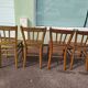 Set of 4 wooden chair bistrot farm