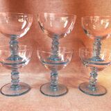 Vintage blue champagne glasses
