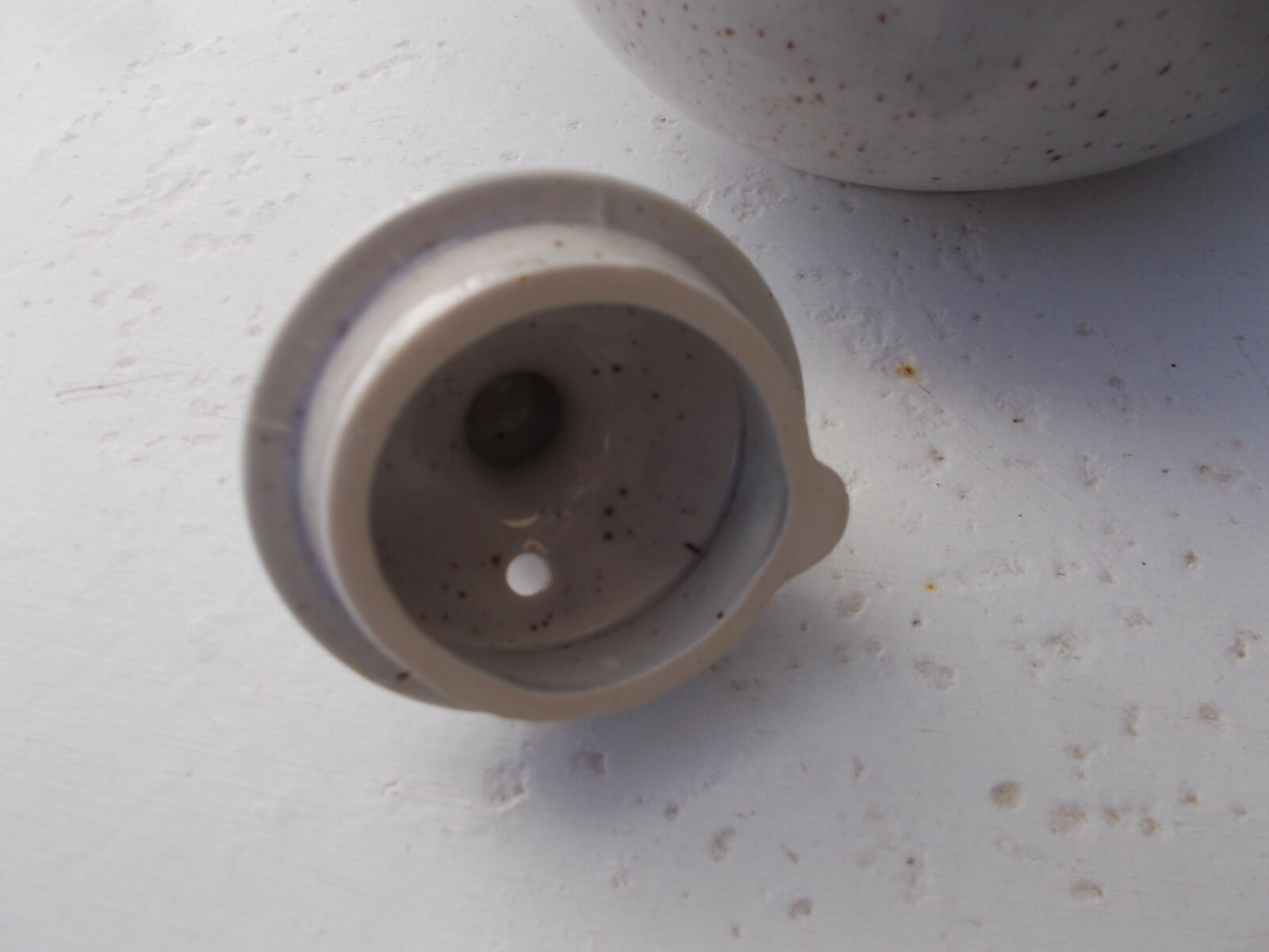 Speckled stoneware coffee pot