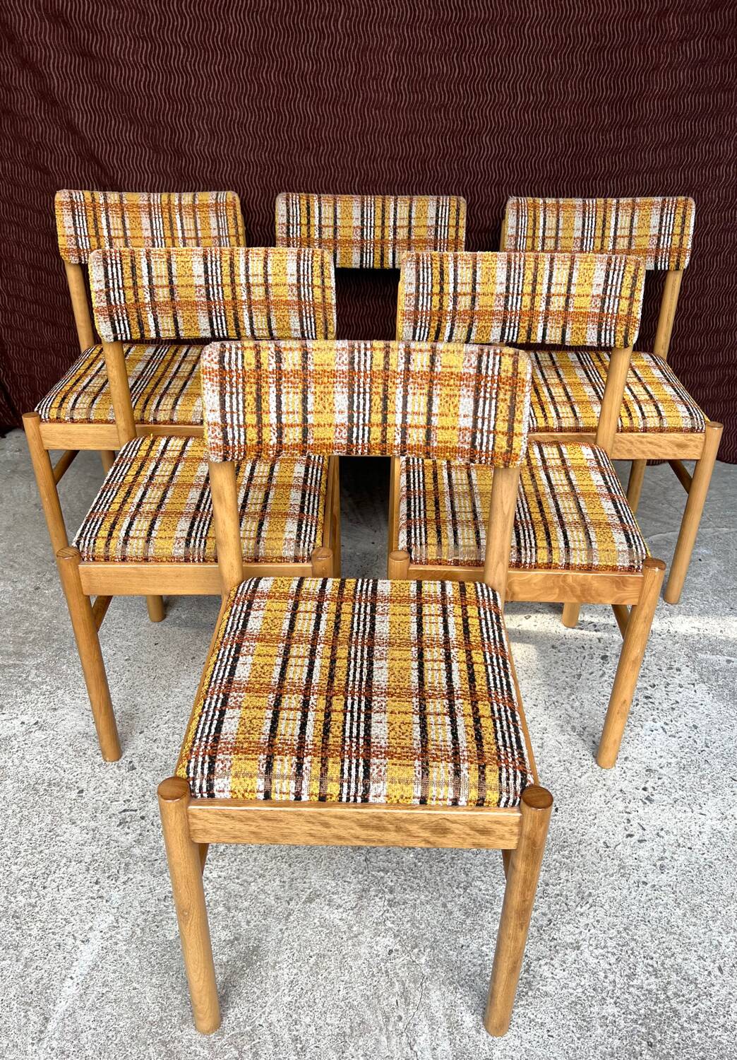Table + 6 chaises baumann vintage 1970