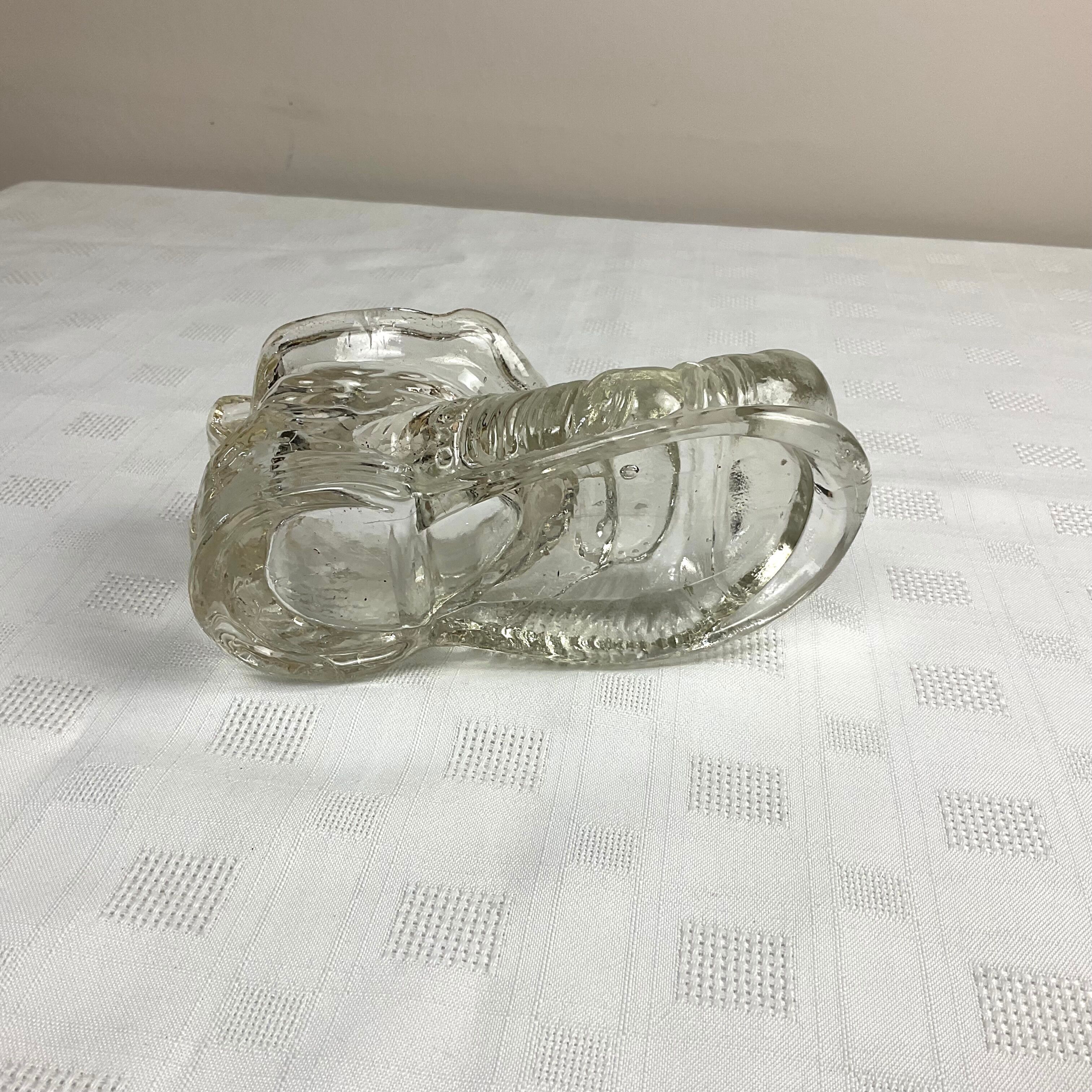 Vintage glass shoe ashtray