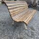 Cast iron garden bench with oak slats