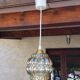 Suspension, amber molded glass globe