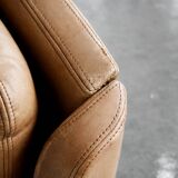 Vintage Mid-Century German Modern Leather Swivel Chairs by Carl Straub