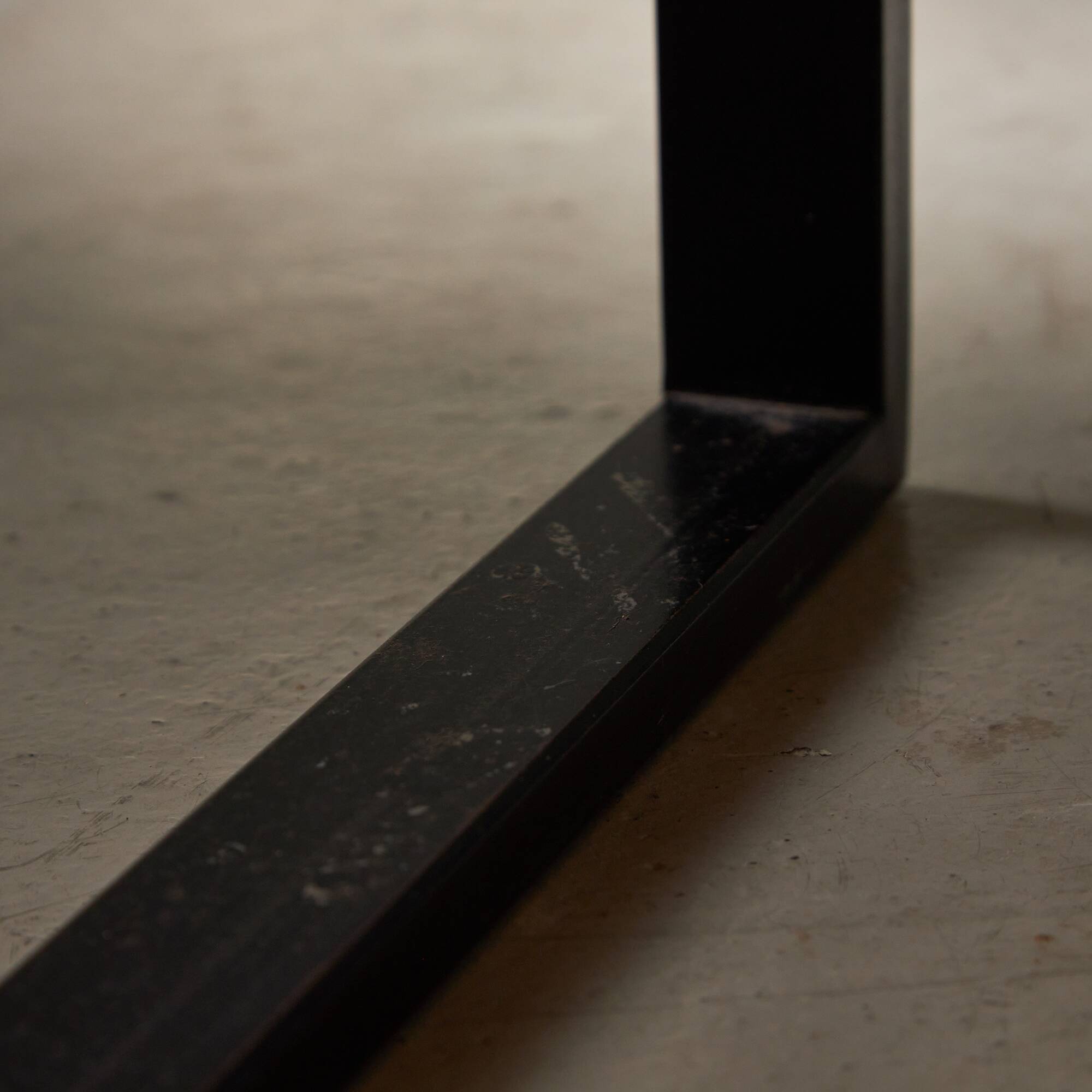 Italian Coffee Table on Flat Metal Frame with Black and White Mosaic Top, 1980s