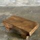 Small stool, accent stool in solid blond teak wabi-sabi L30 W8.5 H6.