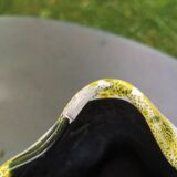 Vase vallauris lave noir et jaune