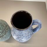 Set of Two Pottery Fat Lava "Supercolor" Vases by Scheurich Germany WGP
