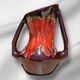 Abstract shaped Vallauris majolica glazed ceramic vase, 35 cm