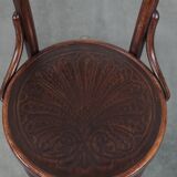 Vintage timeless wooden Cosmos bistro design chair with beautiful carvings