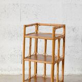 Vintage rattan bedside table