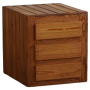 Free-standing primitive pine commode, mid-century Swedish, 1950s.