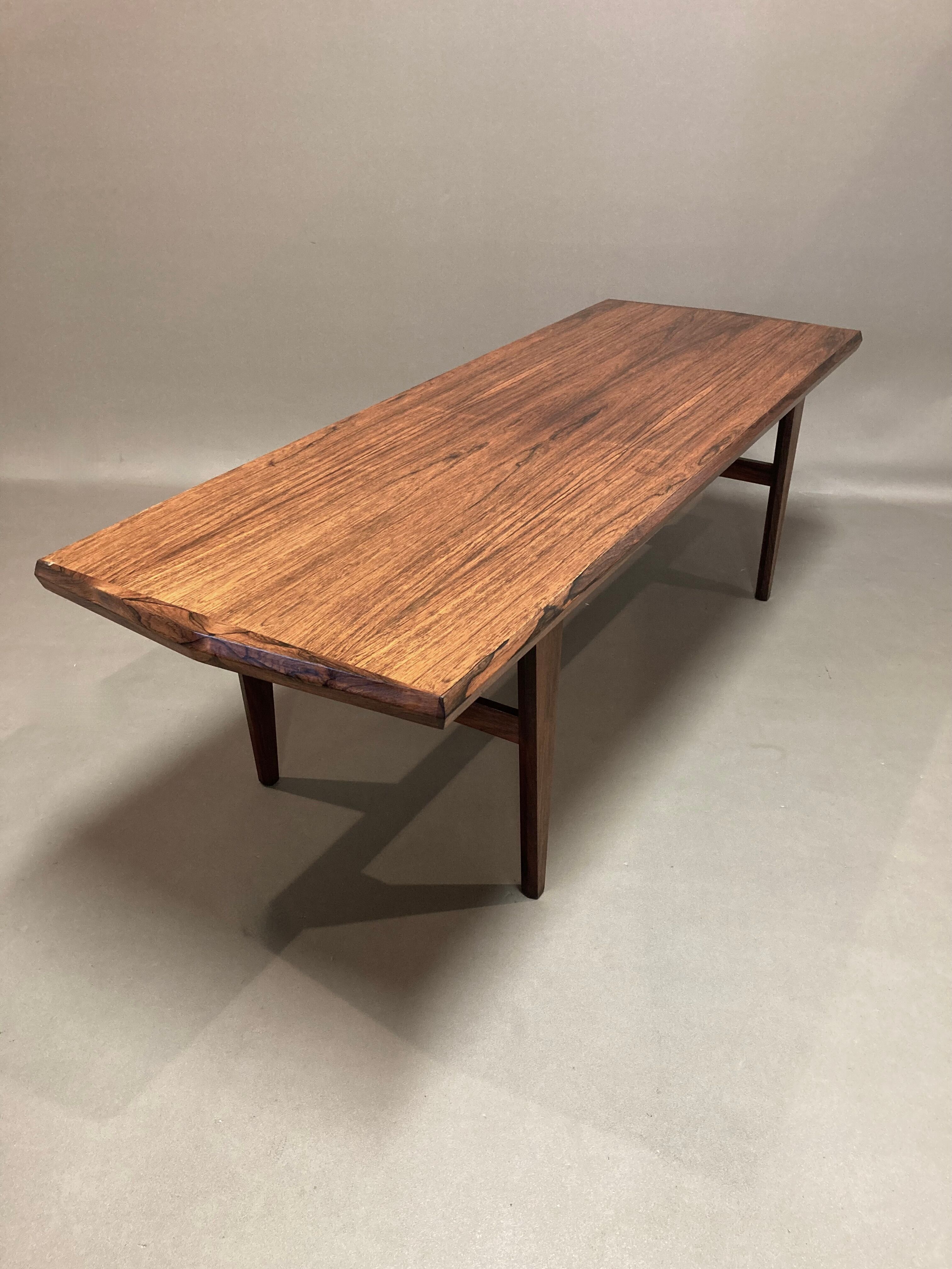 Rosewood coffee table Scandinavian design 1950.