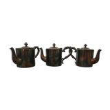Silver metal teapot