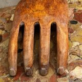Large Carved Wooden Hand - 1950s