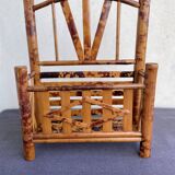 Vintage bamboo tiger wall shelf from the 70s.