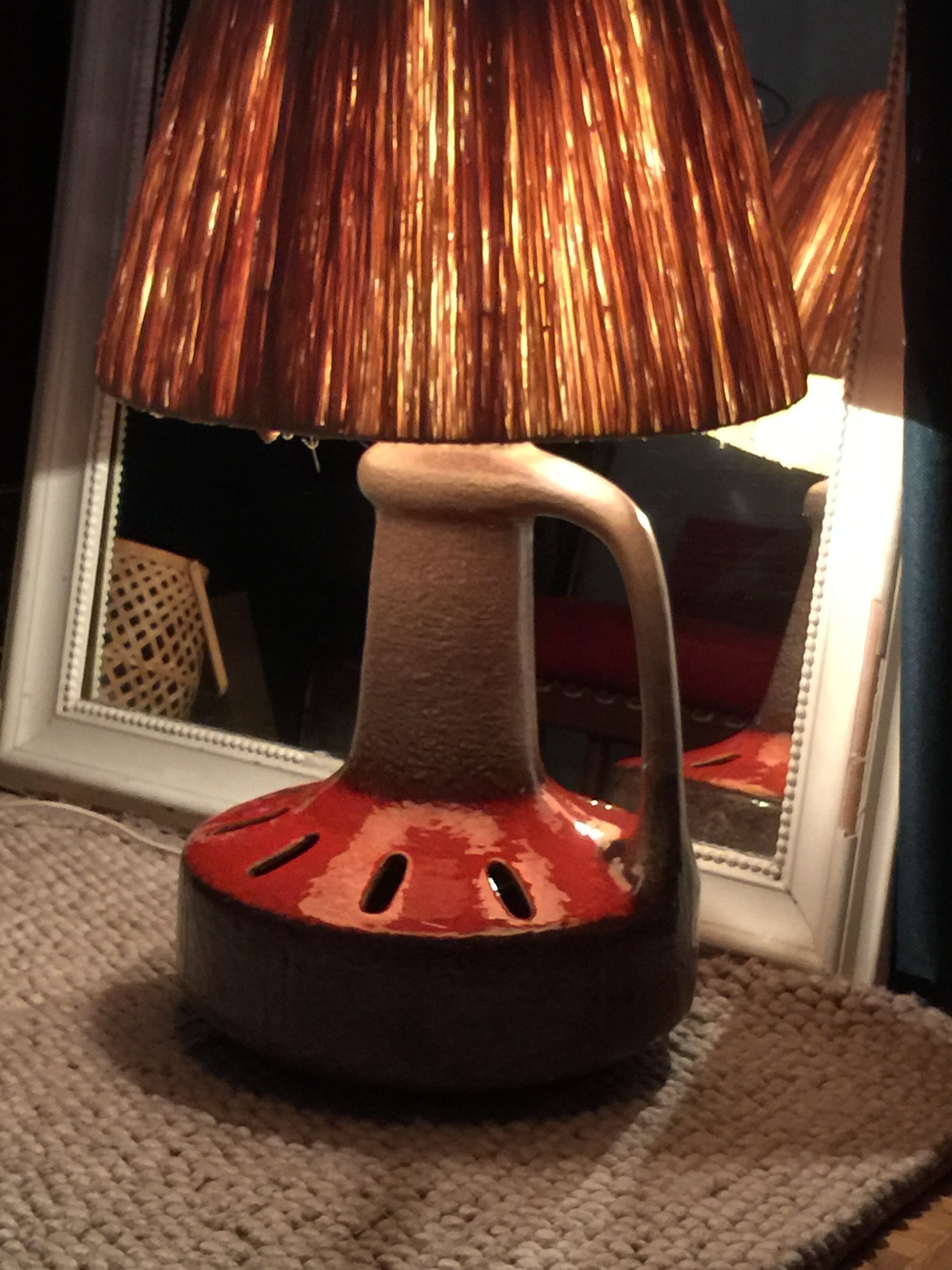 Ceramic floor lamp from the 70s