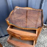Pair of Louis XV style bedside tables in rosewood