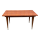 Scandinavian extendable dining table in lacquered wood and rosewood, 150cm.
