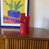 Franco Bettonica, vase en céramique rouge mod. fb1, Gabbianelli Italie ca. 1970