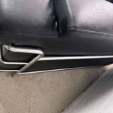 Vintage black leather two seat / sofa / sofa