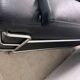 Vintage black leather two seat / sofa / sofa
