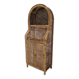 Italian bamboo and rattan credenza or bookcase, 1970s
