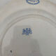 Old flat plate, light blue ironstone, HB Choisy-le-Roi model.