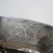 Large basin, bowl, Olri Italy vintage 1950s silver plated hammered.