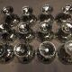 Set of 12 dessert cups, stainless steel, tulip feet.