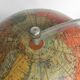 Paper mache globe on wooden base, 1960s