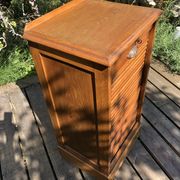 Superb cabinet with a first 20th century oak filing curtain, vintage furniture