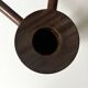Scandinavian tripod candle holder in carved wood, design from around 1970.
