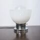 Table lamp in transparent white Murano glass, Mazzega, Italy, 1970.