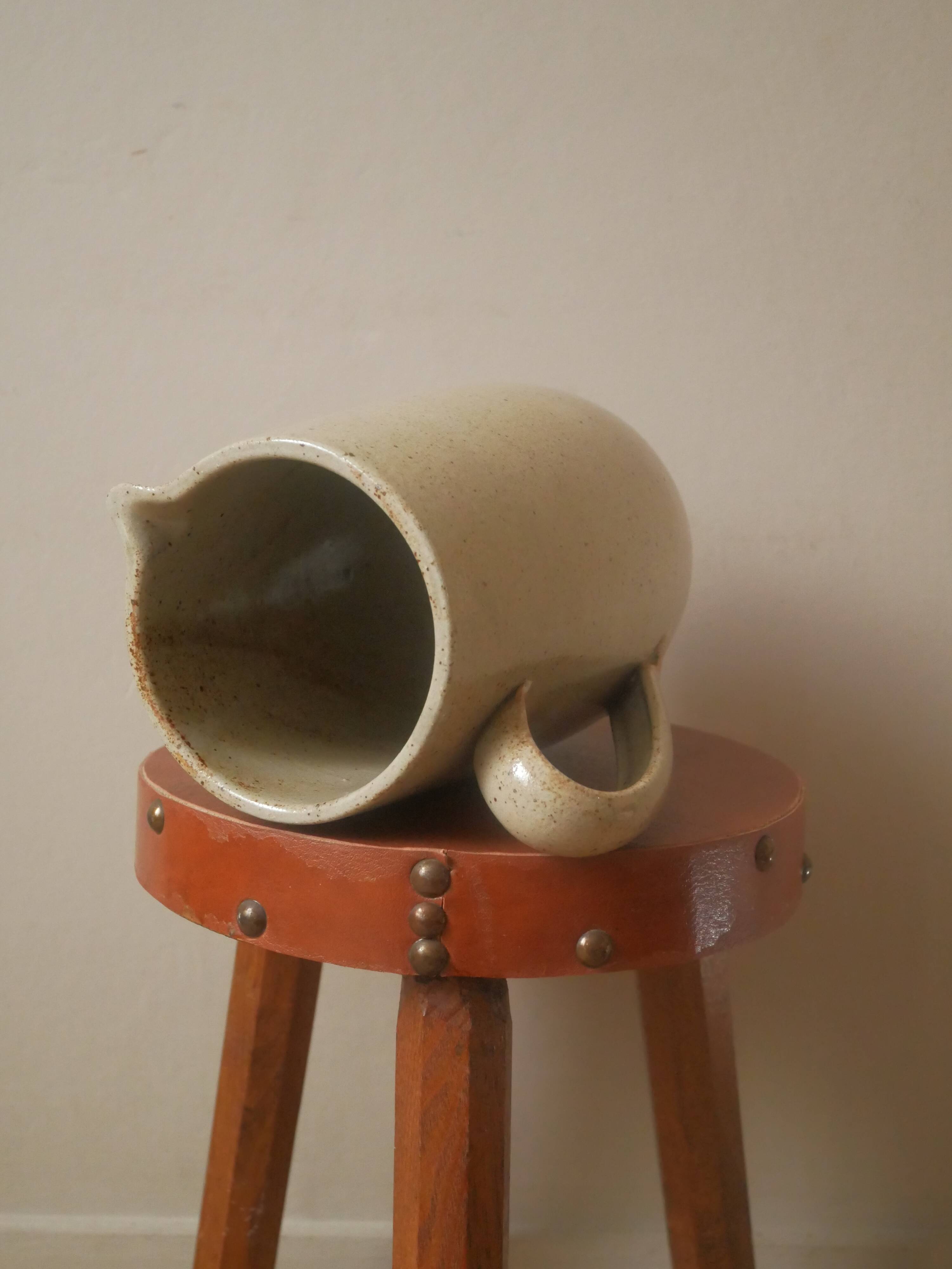 Pichet en céramique émaillée poterie handmade slow décoration campagne