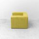 Vintage lounge armchair in lime green fabric – geometric design from the 1970s