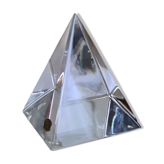 Presse papier pyramide cristal val saint lambert