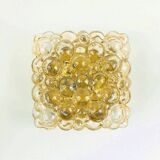 Large Amber Bubble Glass Ceiling Light/Flush Mount by Helena Tynell for Limburg, Germany, 1960s