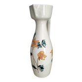 Very large ceramic jug with floral decoration R. Parizot